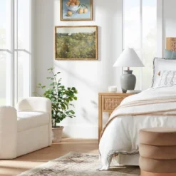 Threshold 41 24" X 18" Landscape Study Framed Wall Canvas Antique Gold - Threshold™ Designed With Studio McGee: Serene Decor For Home Office