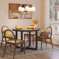 Threshold 39 (Set Of 2) 24" X 30" Earth Abstract Framed Canvases Brown - Threshold™: Modern Vertical Wall Art, Digital Print