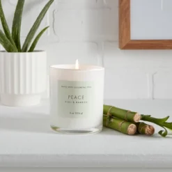 Threshold 11 Wood Lidded Glass Wellness Peace Candle - Threshold™