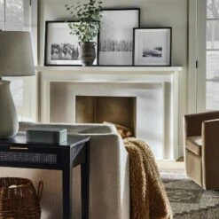 Threshold 25 30"x24" Foggy Mountains Framed Wall Art - Threshold™ Designed With Studio McGee: Modern Decor, Black Frame, Landscape Print